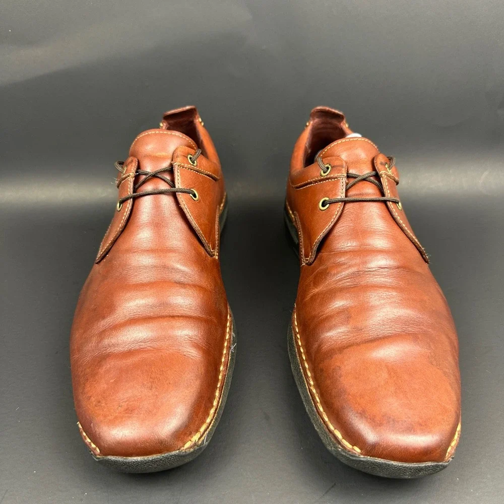 Cole Haan Nike Air Brown Leather Oxford Shoes Mens Dress Casual Lace Up 10.5